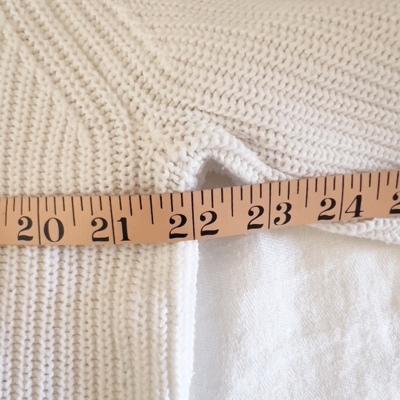 Vintage Preppy Y2K Lauren Jeans Company Ralph Lauren White Cotton Knit Sweater L - Picture 11 of 14